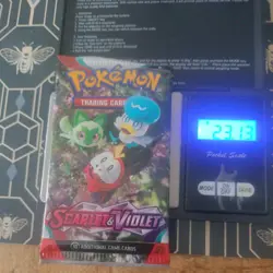 Heavy 23.13g Pokemon Tcg scarlet and violet base Booster Pack Factory Sealed New - Image 1