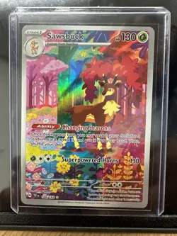Pokemon TCG Sawsbuck 166/162 Temporal Forces Illustration Rare *NM PACK FRESH* - Image 1