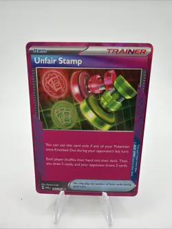 Pokemon Twilight Masquerade UNFAIR STAMP 165/167 - Image 1