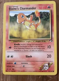 Pokemon TCG Blaine’s Charmander 61/132 Gym Heroes Set LP/NM Condition - Image 1