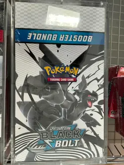$800 Pokemon SV10.5 Black Bolt Sealed Booster Bundle Display Case - Image 1