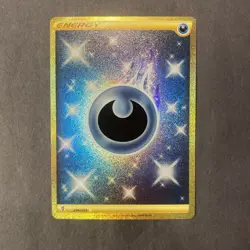 Pokemon TCG SWSH07 Evolving Skies Darkness Energy 236/203 Gold Secret Rare NM - Image 1