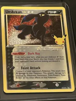 Pokemon Umbreon Star Celebrations Classic Collection Holo 17/17 70HP Eng - Image 1