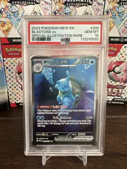 2023 POKEMON MEW EN-151 SPECIAL ILLUSTRATION RARE #200 BLASTOISE EX PSA 10 - Image 1