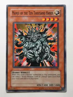 Yugioh Manju Of The Ten Thousand Hands DR2-EN089 Common Near Mint Free Shipping - Image 1