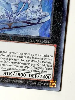 Yugioh Ninaruru, The Magistus Glass Goddess GEIM-EN007 SUPER RARE 1st Edition NM - Image 2