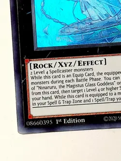 Yugioh Ninaruru, The Magistus Glass Goddess GEIM-EN007 SUPER RARE 1st Edition NM - Image 3