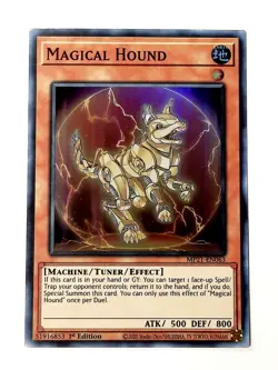 Yugioh Magical Hound MP21-EN063 SUPER RARE 1st Edition MINT - Image 1