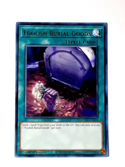 Yugioh Foolish Burial Goods MAGO-EN054 GOLD LETTER RARE 1st Edition NM - Image 1