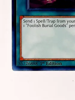 Yugioh Foolish Burial Goods MAGO-EN054 GOLD LETTER RARE 1st Edition NM - Image 3