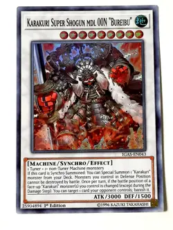 Yugioh Kararkuri Super Shogun MDL 00N "Bureibu" IGAS-EN043 SUPER RARE 1st Ed NM - Image 1