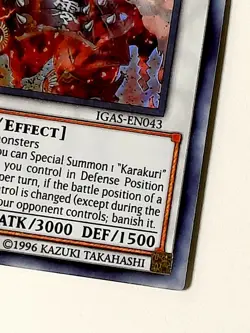 Yugioh Kararkuri Super Shogun MDL 00N "Bureibu" IGAS-EN043 SUPER RARE 1st Ed NM - Image 2