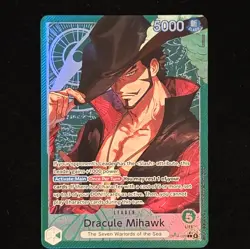 One Piece Dracule Mihawk - OP14-020 Alternate Art The Azure Sea's Seven Foil TCG - Image 1