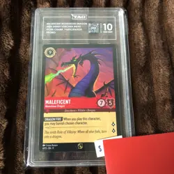 Maleficent Monstrous Dragon Store Championship Promo Disney Lorcana TAG 10 #3 - Image 1