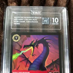 Maleficent Monstrous Dragon Store Championship Promo Disney Lorcana TAG 10 #3 - Image 2