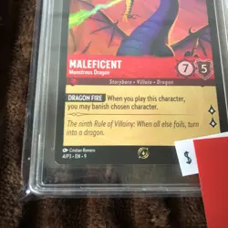 Maleficent Monstrous Dragon Store Championship Promo Disney Lorcana TAG 10 #3 - Image 3