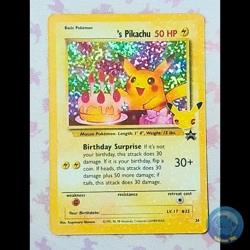 Pokemon Card - Birthday Pikachu Black Star Promo 24/53 Classic Collection Holo - Image 1