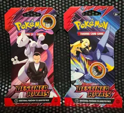 2 Sleeved Pokemon Card Packs Scarlet & Violet Destined Rivals c - Image 1
