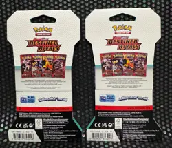 2 Sleeved Pokemon Card Packs Scarlet & Violet Destined Rivals c - Image 2