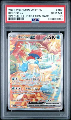 Pokemon TCG Keldeo EX White Flare Card 167/086 PSA 10 - Image 1