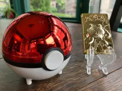 1999 Pokemon Poliwhorl 23k Gold Plated Card w/ Ball - BK - Image 1