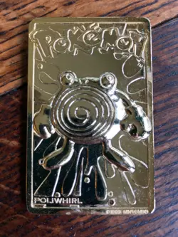1999 Pokemon Poliwhorl 23k Gold Plated Card w/ Ball - BK - Image 4
