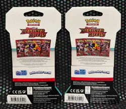 2 Sleeved Pokemon Card Packs Scarlet & Violet Destined Rivals b - Image 2