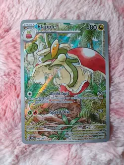 Pokemon TCG Flapple Illustration Rare Card 210/191 SV08 Surging Sparks Holo - Image 1