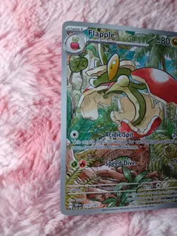 Pokemon TCG Flapple Illustration Rare Card 210/191 SV08 Surging Sparks Holo - Image 2