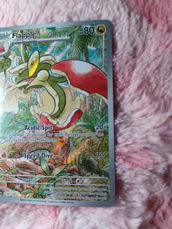 Pokemon TCG Flapple Illustration Rare Card 210/191 SV08 Surging Sparks Holo - Image 3