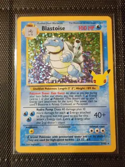 Blastoise 2/102 Celebrations: Classic Collection Holo Pokemon Card NM - Image 1