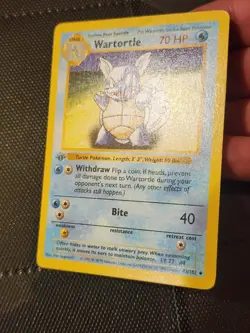 WARTORTLE 42/102 - 1st Edition SHADOWLESS - Base Set - WOTC POKEMON CARD - LP - Image 3