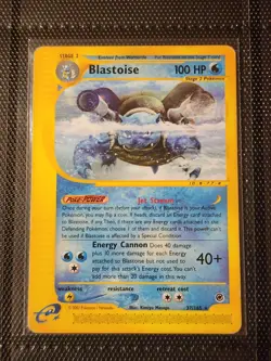 Pokemon Card Blastoise Expedition 37/165 Regular Rare LP - Image 1