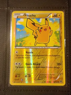 Pokemon Pikachu TCG Reverse Holo Card 42/146 XY Base Set (2014) NM Card - Image 1