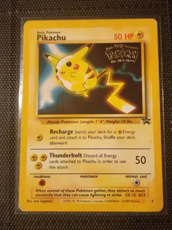 Pokemon Pikachu 4 Black Star Promo The First Movie WOTC Card Vintage - Image 1