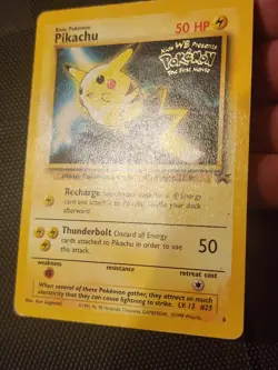 Pokemon Pikachu 4 Black Star Promo The First Movie WOTC Card Vintage - Image 4