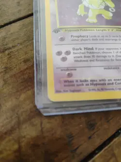 Pokemon Hypno Fossil 1st Edition Holo Rare Card 8/62 90 HP 1999 TCG - Image 2