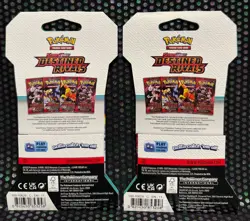 2 Sleeved Pokemon Card Packs Scarlet & Violet Destined Rivals - Image 2