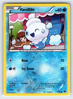 Vanillite 31/99 2012 B&W Next Destinies Pokemon Card Reverse Holo Common - Mp - Image 1