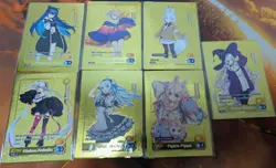 Oshi Push TCG Gold Metal Card Set 1 Promo Cards x7 Japanime - Image 1