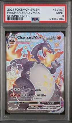 Charizard Vmax 2021 Pokemon Sword & Shield Shining Fates #SV107 PSA 9 - Image 1
