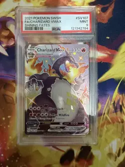 Charizard Vmax 2021 Pokemon Sword & Shield Shining Fates #SV107 PSA 9 - Image 4