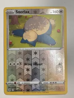 Pokemon TCG Snorlax 206/264 - REVERSE HOLO - SWSH08: Fusion Strike - NM - Image 1