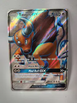 POKEMON TCG TAUROS GX 144/149 HOLO FULL ART RARE SUN & MOON - NM - Image 1