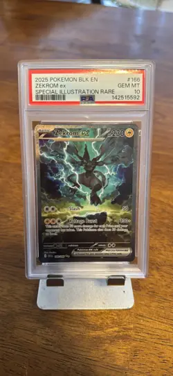 PSA 10 2025 Pokemon Black Bolt Zekrom EX Special Illustration Rare #166 - Image 1