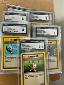 Awesome Trainer Card Lot (12) Slabbed POKEMON CGC Graded - Image 1