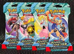 All 4 Designs 4 Sleeved Pokemon Card Packs Scarlet & VioleT Journey Together - Image 1
