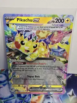Pokemon TCG Scarlet & Violet Surging Sparks Pikachu ex #057/191 - Image 1