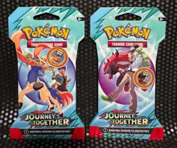 2 Sleeved Pokemon Card Packs Scarlet & Violet Journey Together - Image 1