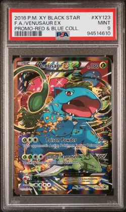 2016 POKEMON XY PROMO RED & BLUE COLLECTION FULL ART/VENUSAUR EX PSA 9 - Image 1